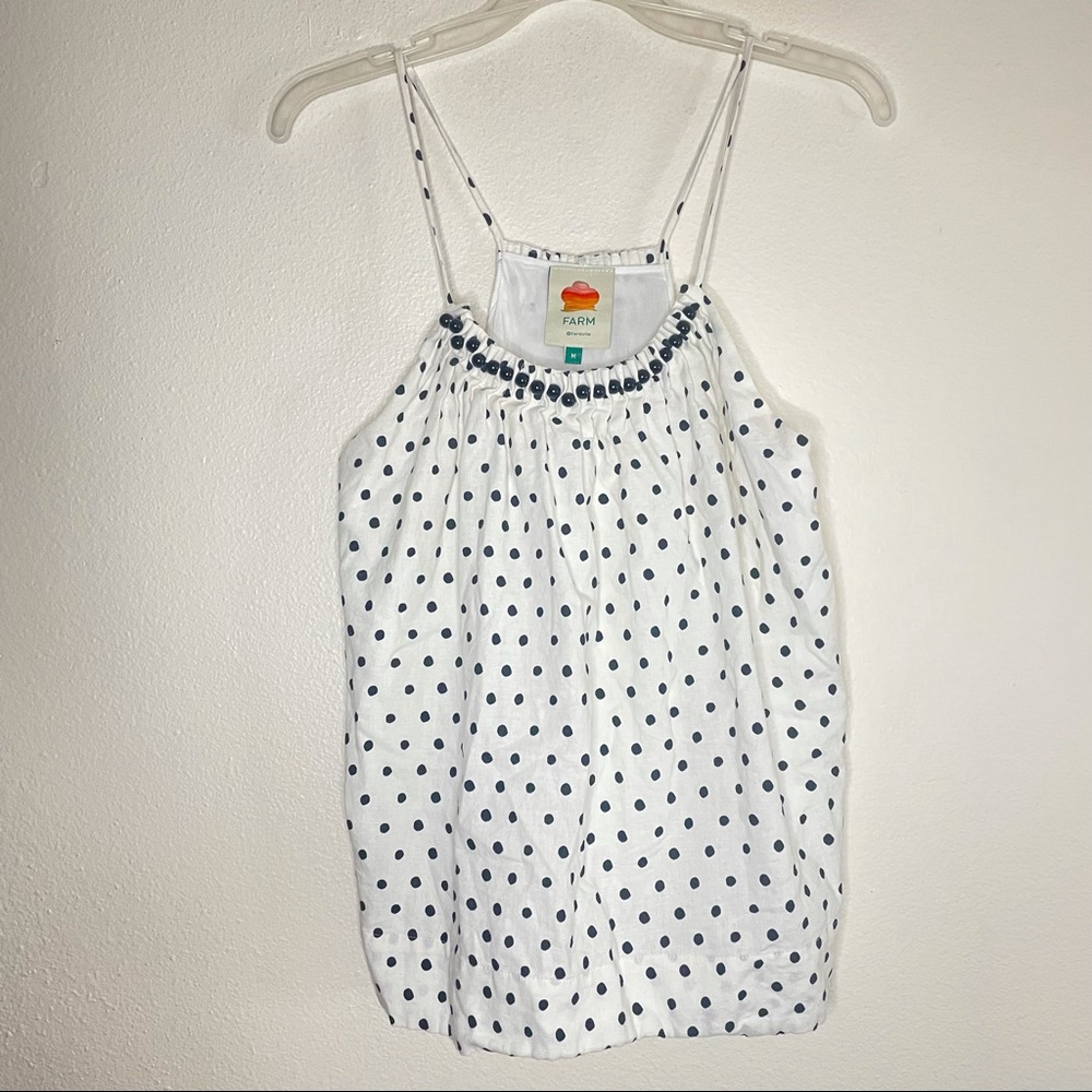 Farm Rio Polka Dot Onca Linen Blouse